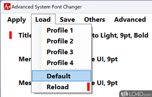 Advanced System Font Changer Screenshot