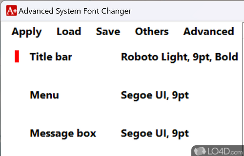 Advanced System Font Changer screenshot