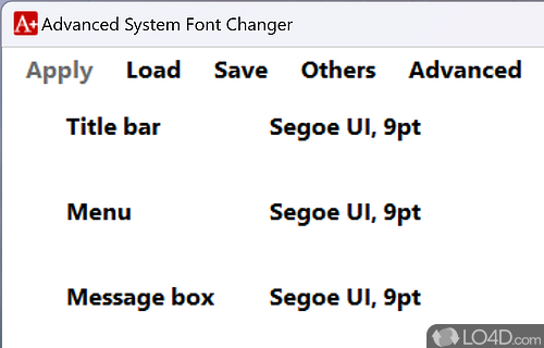 Advanced System Font Changer Screenshot