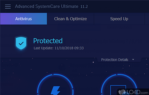 Antivirus protection with a real-time engine, computer optimization, maintenance - Screenshot of Advanced SystemCare Ultimate