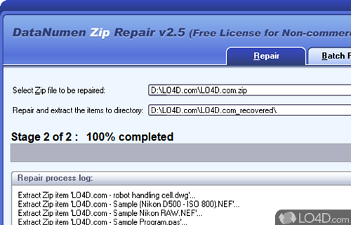 Advanced Zip Repair Screenshot
