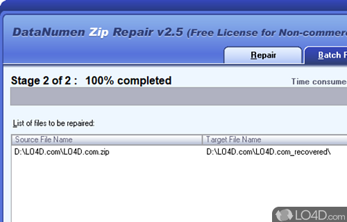 DataNumen Zip Repair screenshot