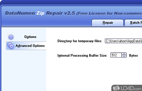 DataNumen Zip Repair screenshot