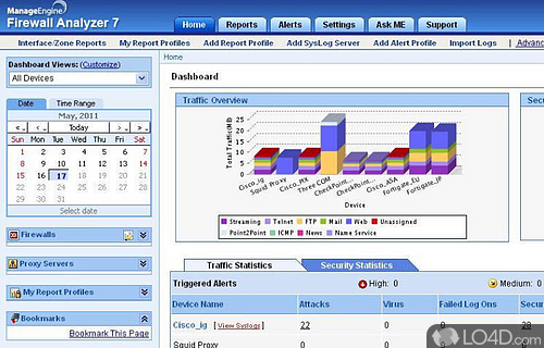 Screenshot of ManageEngine Firewall Analyzer - Customizable setup