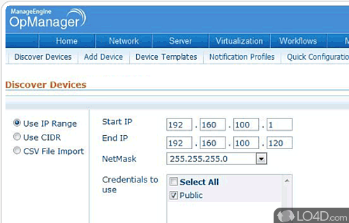 AdventNet ManageEngine OpManager Screenshot