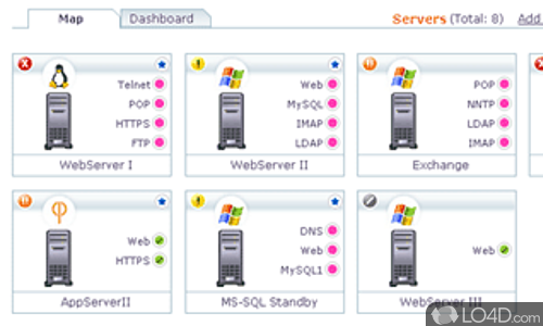 Screenshot of AdventNet ManageEngine OpManager - User interface