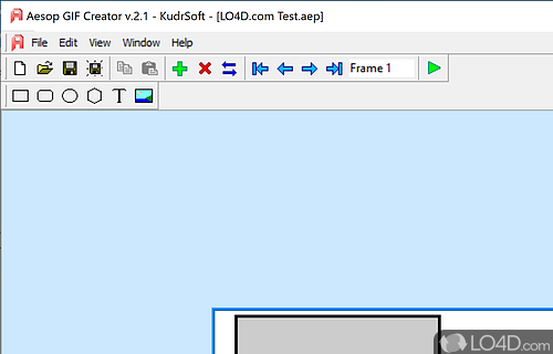 Create and design GIF animations on computer - Screenshot of Aesop GIF Creator
