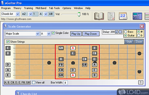 Screenshot of aGuitar Pro - Complete solution for fretted instruments, such as Guitar, Bass, Banjo