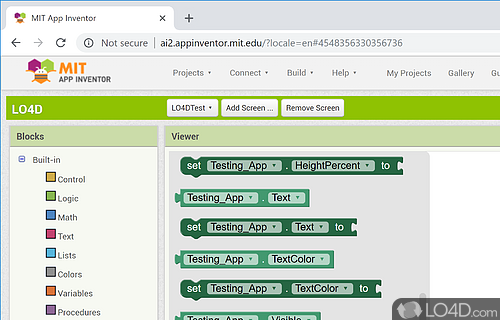 User interface - Screenshot of Ai2 Starter