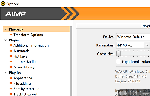 32-bit and 64-bit audio processing - Screenshot of AIMP