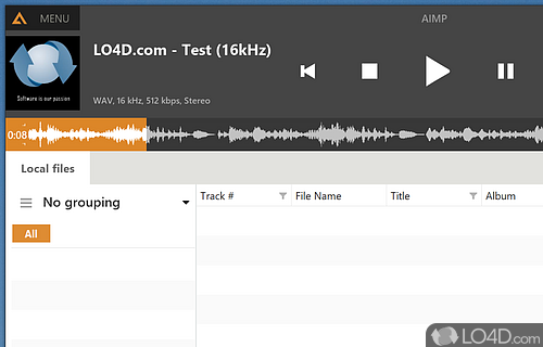 Powerful media player that ensures a high-quality playback of songs - Screenshot of AIMP