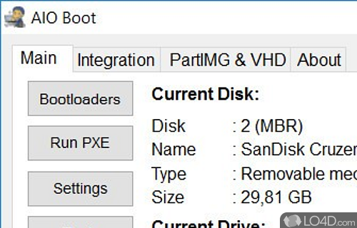 Screenshot of AIO Boot - Create a bootable USB drive or HDD with Grub2 or Clover, and integrate multiple support packages