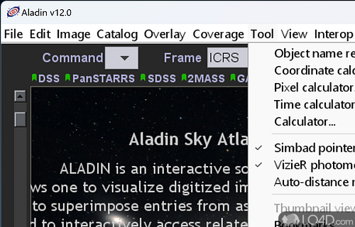 Image viewer - Screenshot of Aladin
