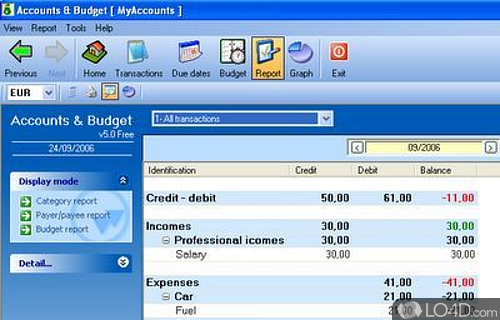 AlauxSoft Accounts and Budget Free Screenshot