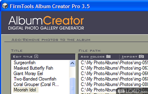 Additional features and tools - Screenshot of Album Creator Pro