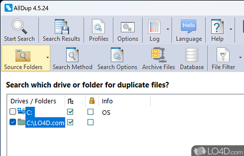 Track file duplicates and up storage space - Screenshot of AllDup Portable