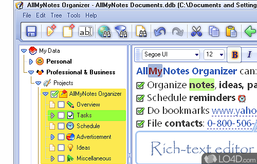 AllMyNotes Organizer Free Screenshot