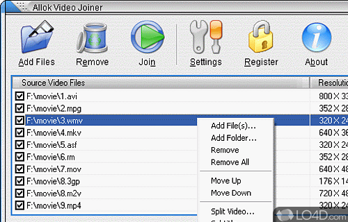 Allok Video Joiner Screenshot