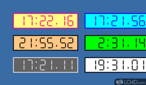 Screenshot of Alpha Clock - Compact desktop clock move around and even customize with a variety of preset skins or custom color configuration