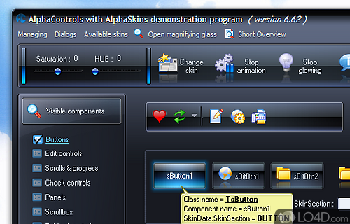 Screenshot of AlphaControls Free - Create and package skinned and non-skinned utilities