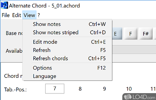 Alternate Chord Screenshot