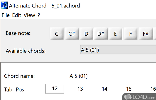 Hassle-free setup and user-friendly interface - Screenshot of Alternate Chord