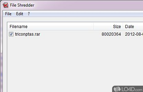 Screenshot of Alternate File Shredder - Shred files and folders
