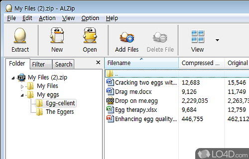 Screenshot of ALZip - Manage nearly all existing archive formats and create new ones quick and easy