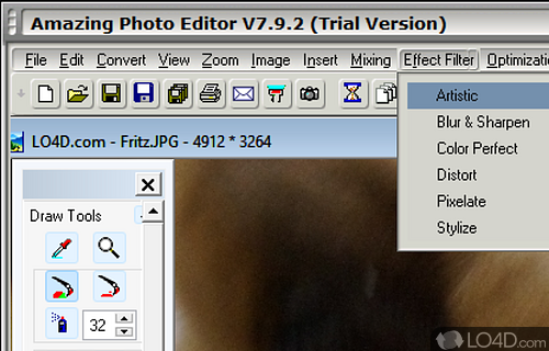 Powerful image processing software - Screenshot of Amazing Photo Editor