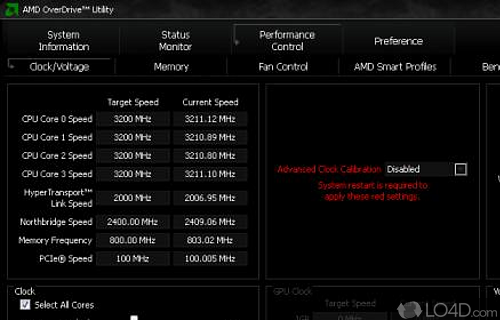 AMD OverDrive Screenshot