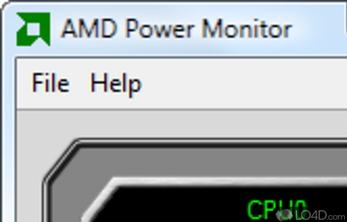 Screenshot of AMD Power Monitor - Accessibility via the system tray