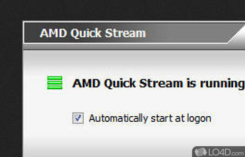 Screenshot of AMD Quick Stream - User interface