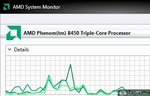 Screenshot of AMD System Monitor - With the aid of this nifty app, you will be able to view live details about the APU, CPU