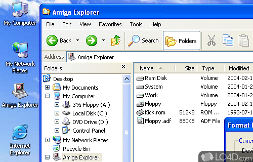 Screenshot of Amiga Explorer - Access the resources of an Amiga computer from one