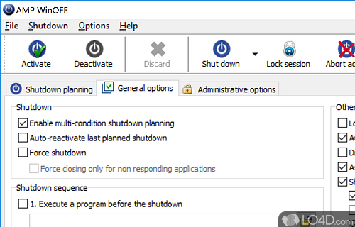 Shutdown Windows automatically - Screenshot of AMP WinOFF