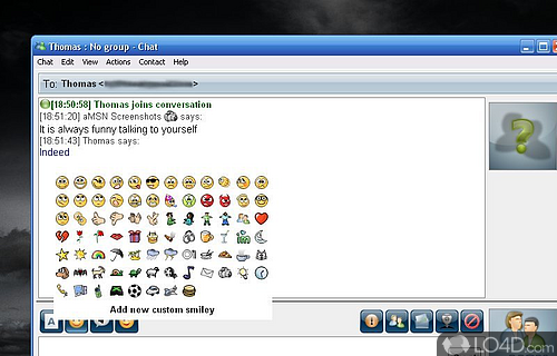 Screenshot of aMSN - Open Source clone of Windows Live Messenger bringing a new, polished look