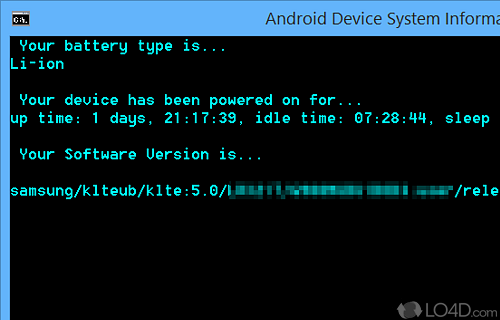 Android Device System Information screenshot