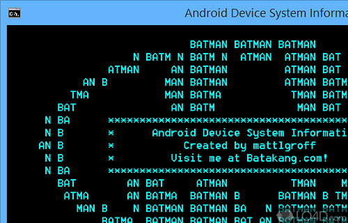 User interface - Screenshot of Android Device System Information