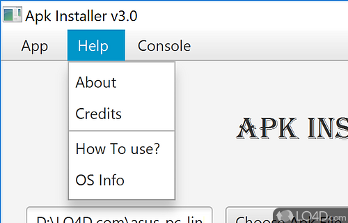 Install and run .apk apps on phone from computer - Screenshot of Android Package Installer