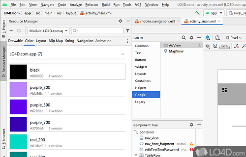 Visually appealing, customizable interface, and assisted coding - Screenshot of Android Studio