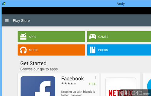 Install apps and customize the Android environment - Screenshot of AndY Android Emulator