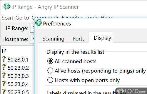 Simple User Interface - Screenshot of Angry IP Scanner