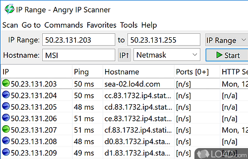 Angry IP Scanner Screenshot