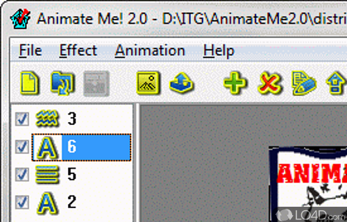 Screenshot of Animate Me! - User interface