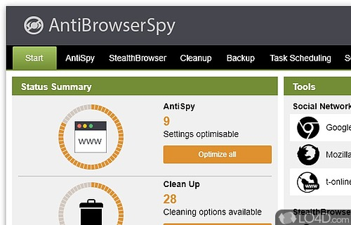 AntiBrowserSpy Screenshot