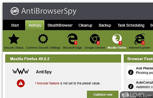 AntiBrowserSpy Screenshot