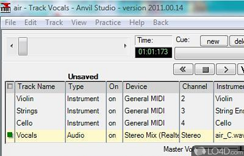 Anvil Studio Catalog Screenshot