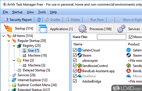 More control over Windows - Screenshot of AnVir Task Manager Free