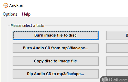 Write DVDs and CDs with ease - Screenshot of AnyBurn
