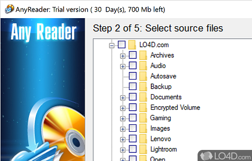 Copy corrupt data from any type of disk - Screenshot of AnyReader